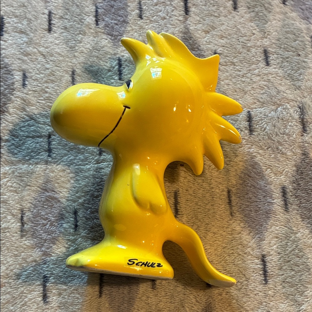 Schultz Bright Yellow Woodstock Bird Ceramic Figurine